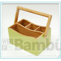 2014- NEWEST !!!100% Mao Bamboo Cutlery Caddy w/ Color